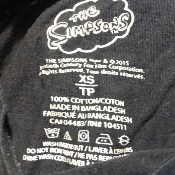 THE SIMPSONS black fitted graphic print baby tee - Picture 4 of 4